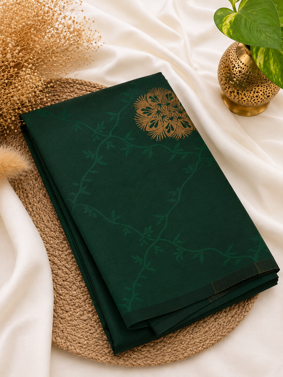 Soft Silk Saree | Dark Green | Hot Offer ₹399 | Elegant Festive Wear | Soft & Graceful Finish | Sri Nandhini Tex | Code: SNTPAOS13