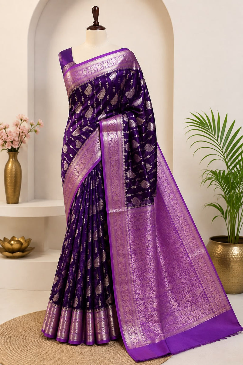 Premium Banarasi Chinya Warm Silk Saree | Rich Banarasi Weaving | Sri Nandhini Tex | Code: SNTBCWS001