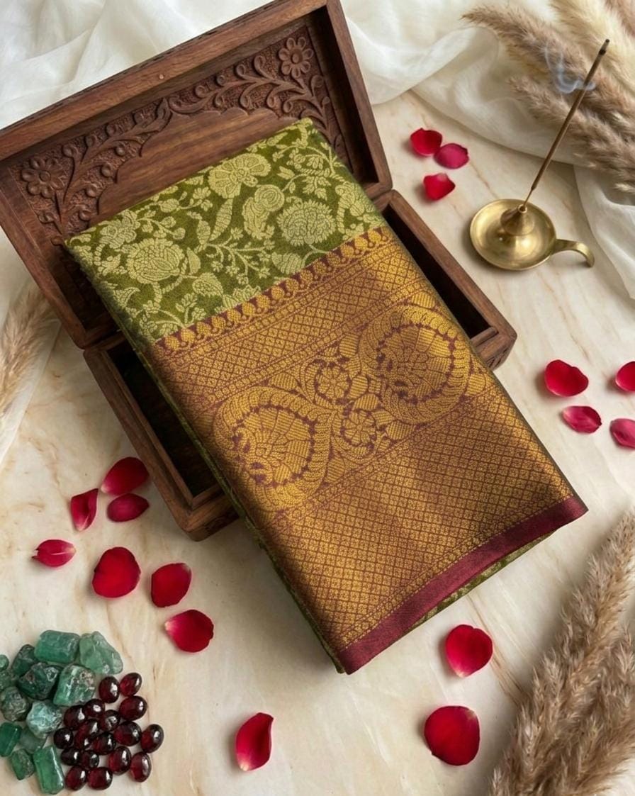 One gram gold saree