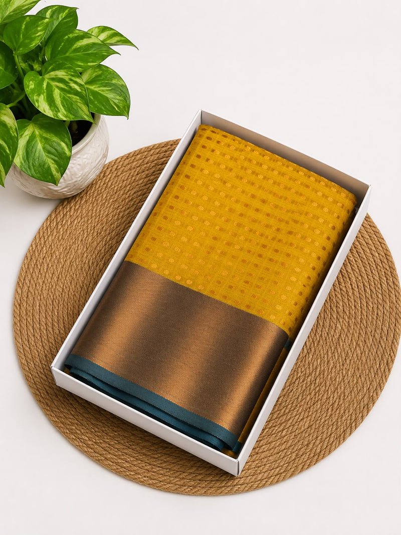 Premium Thousand Buttas Saree – Mustard Yellow | Festive Elegance Saree | Sri Nandhini Tex | SNTB002
